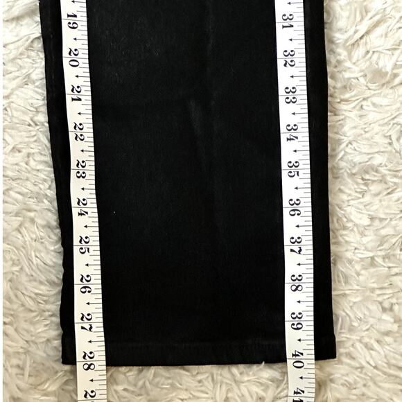 Good American 'Good Classic" Coated Skinnyish Fit Hi-Rise Black Women Size 14/32 - Picture 6 of 13